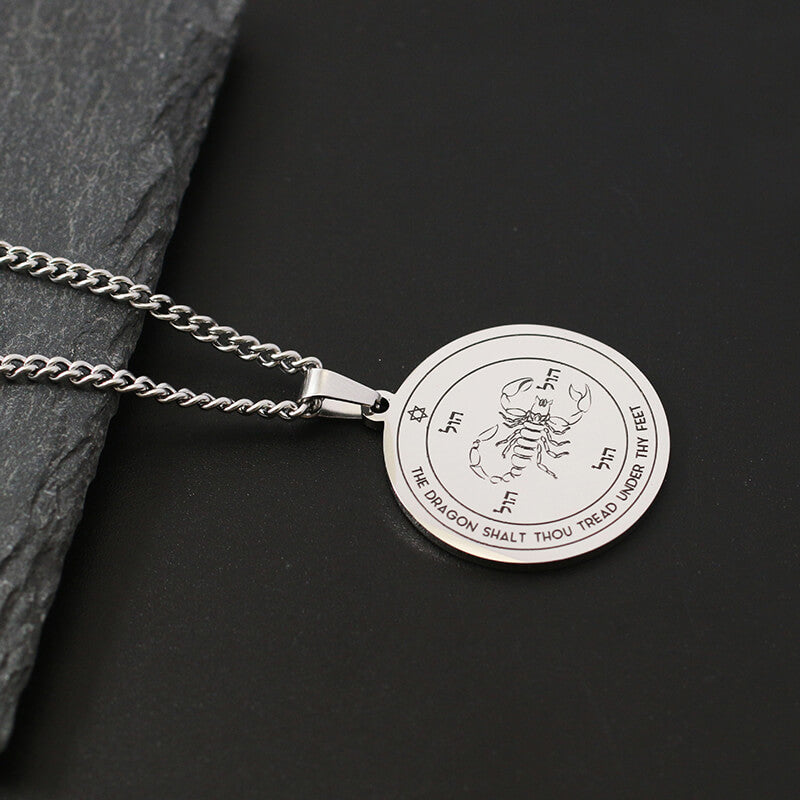 The Key of Solomon Pentacle of Jupiter Necklace in Stainless Steel