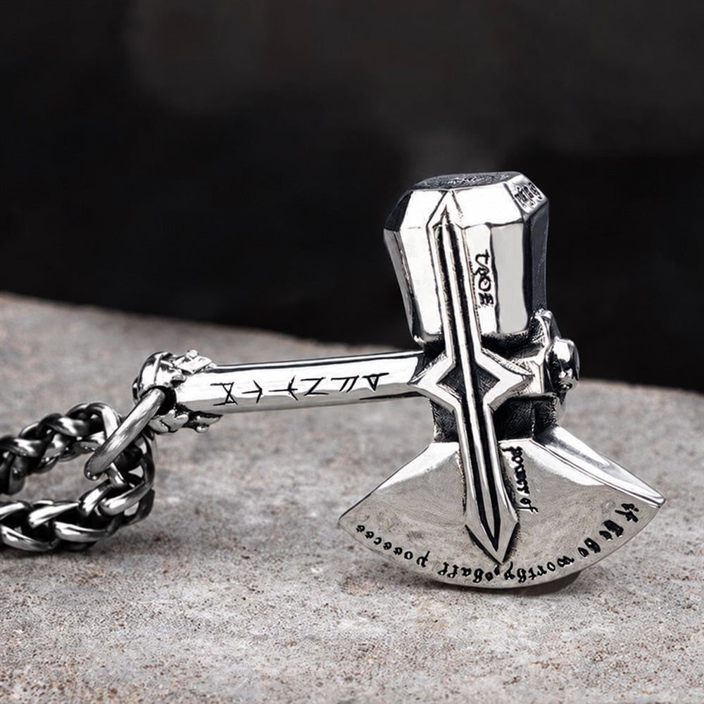 The Stormbreaker Pendant in Stainless Steel