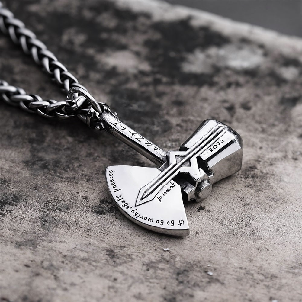 The Stormbreaker Pendant in Stainless Steel