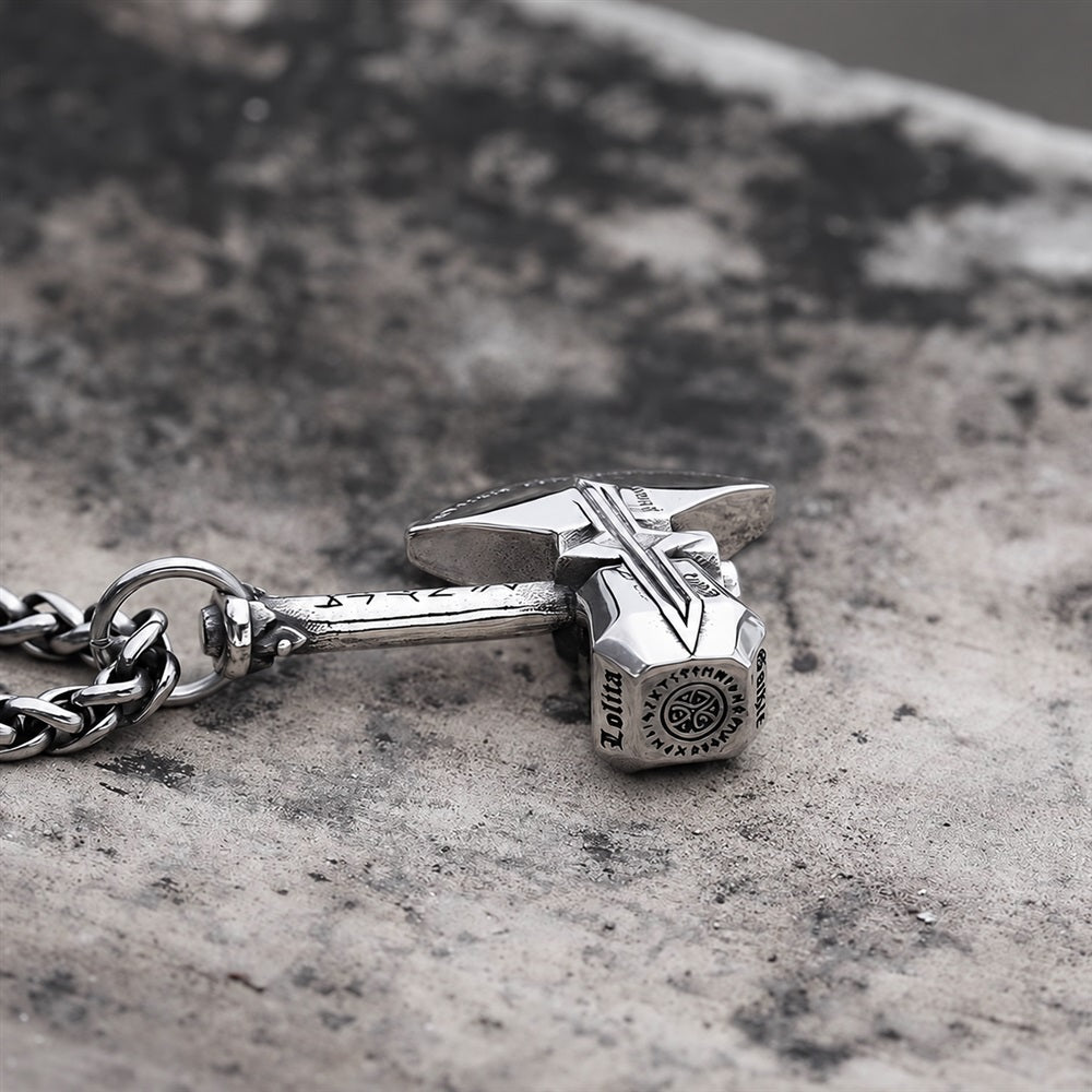The Stormbreaker Pendant in Stainless Steel