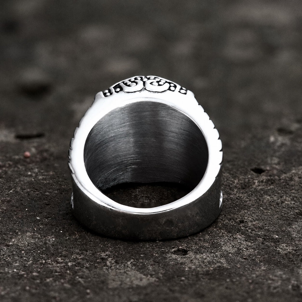 Thor's Hammer Rune Viking Ring in Stainless Steel