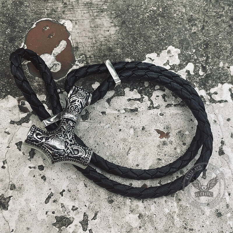 Thor's Hammer Viking Bracelet in Stainless Steel