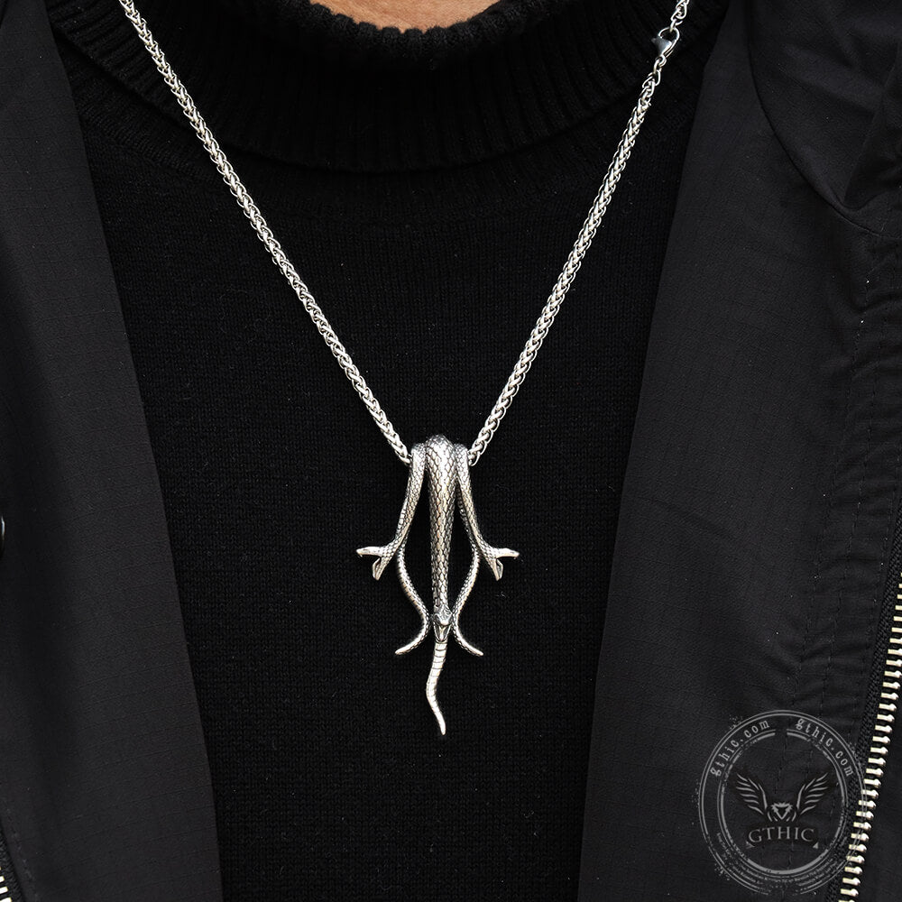 Three Snakes Pendant in Stainless Steel