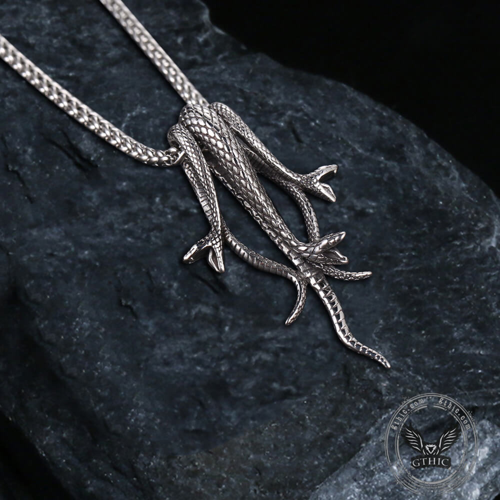Three Snakes Pendant in Stainless Steel