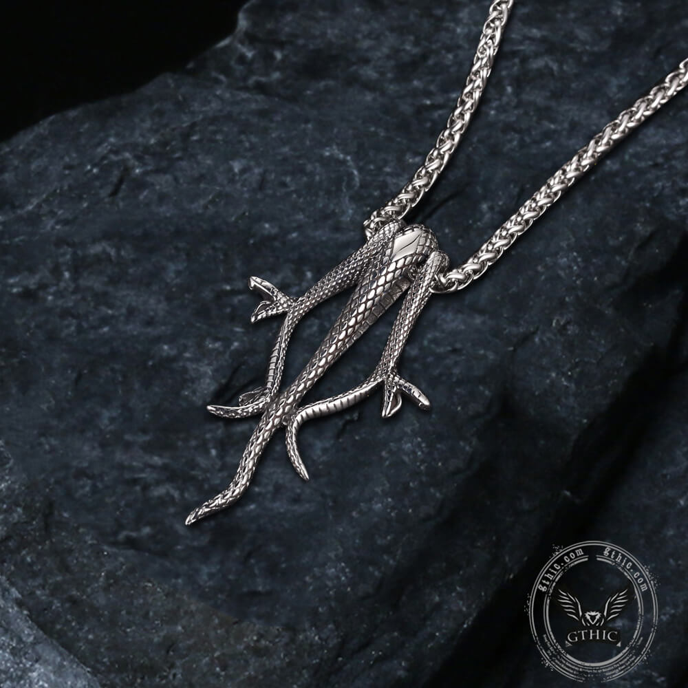 Three Snakes Pendant in Stainless Steel