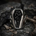 Till Death Skull Coffin Cross Stainless Steel Ring