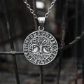 Tree of Life Runes Viking Pendant in Stainless Steel