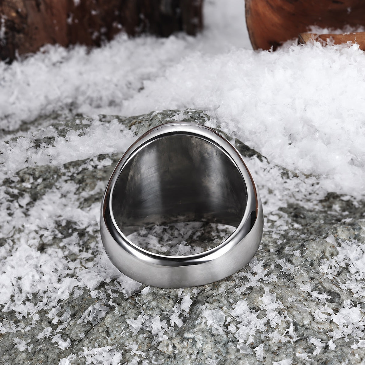 Tree of Life Signet Viking Ring in Stainless Steel