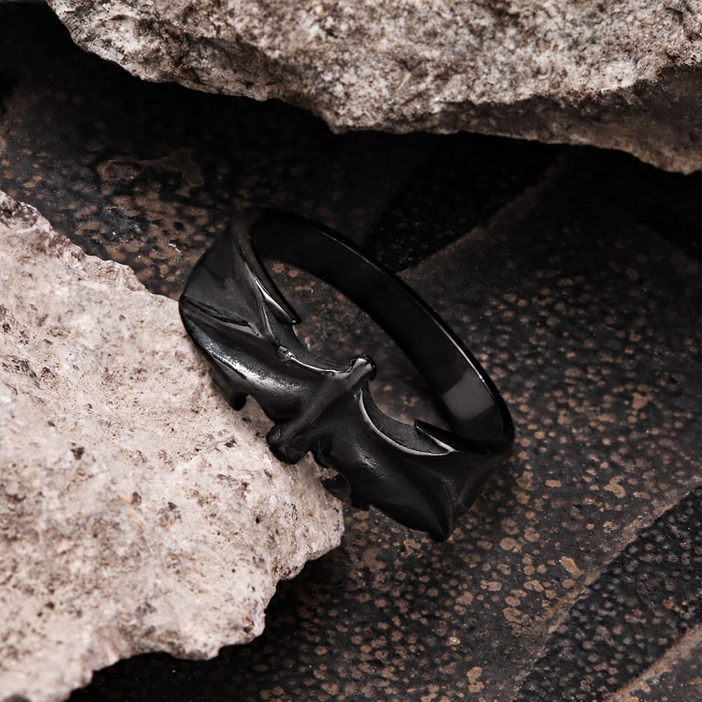 Vampire Bat Ring in Stainless Steel