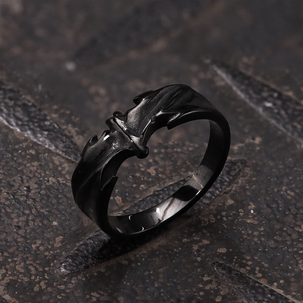 Vampire Bat Ring in Stainless Steel