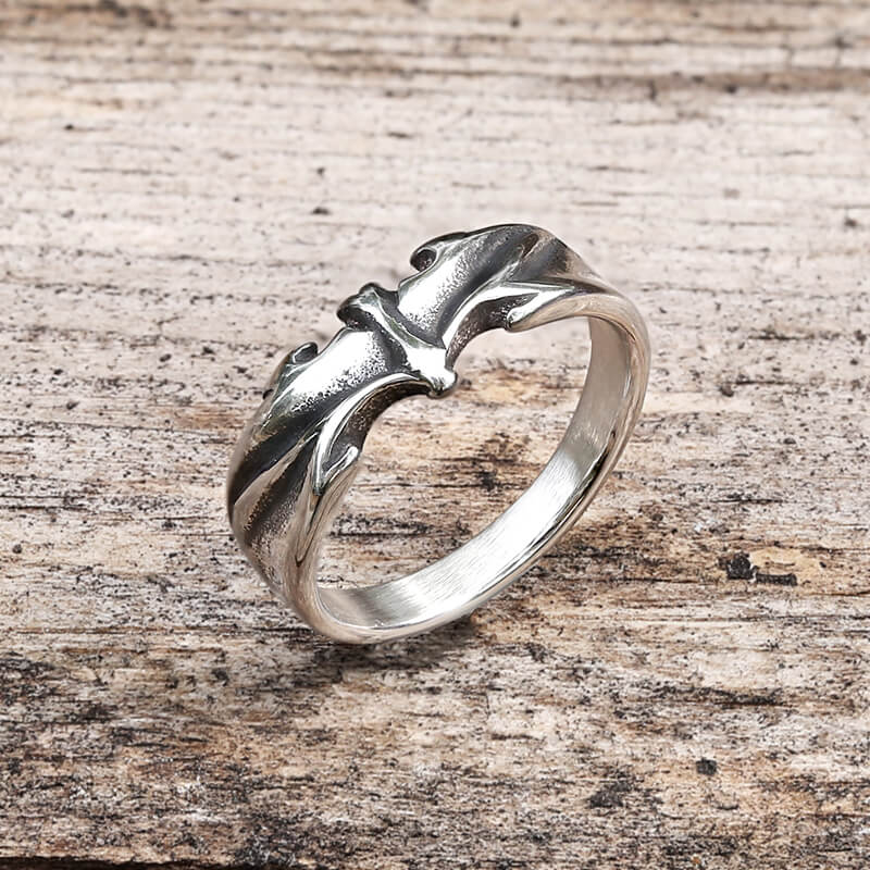 Vampire Bat Ring in Stainless Steel