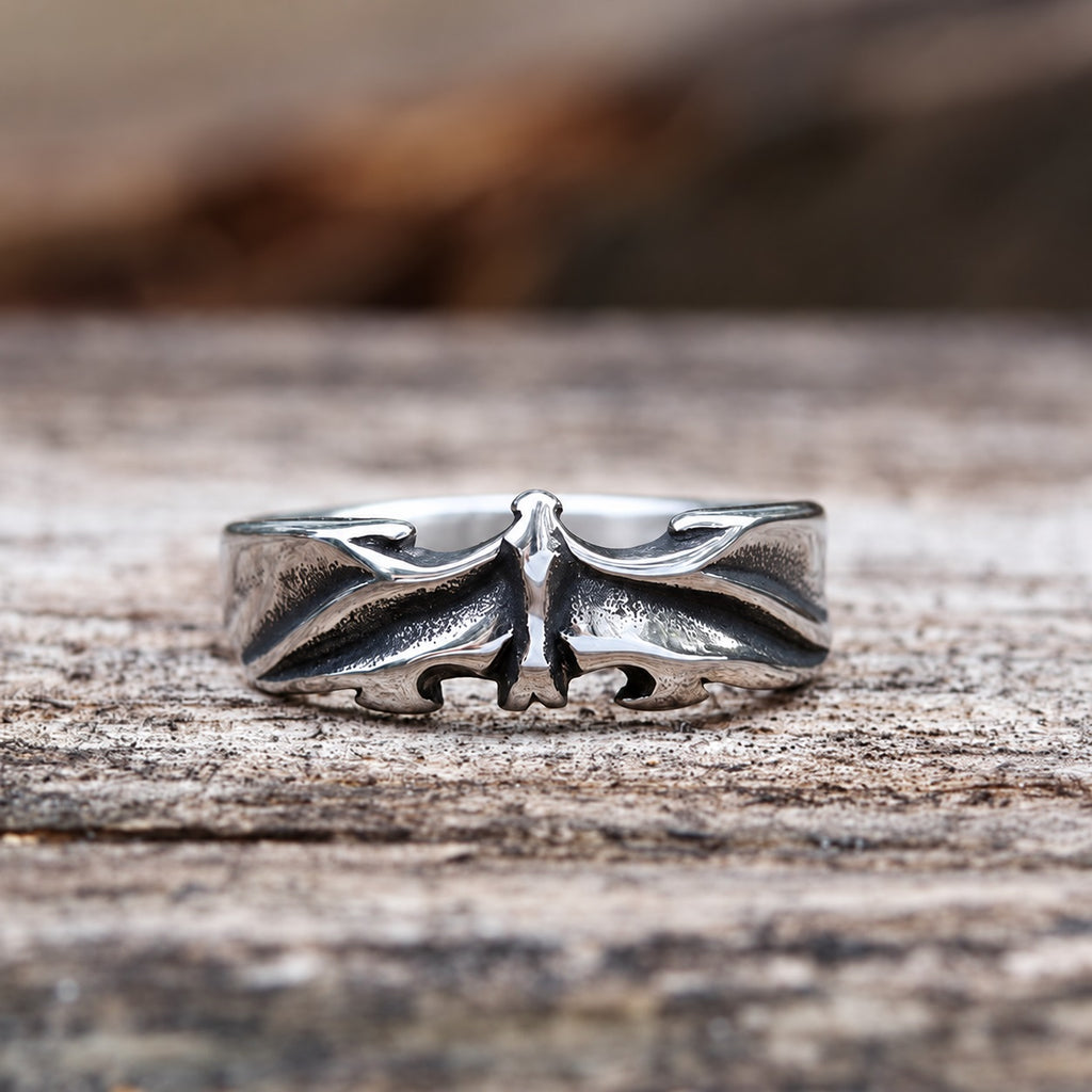 Vampire Bat Ring in Stainless Steel