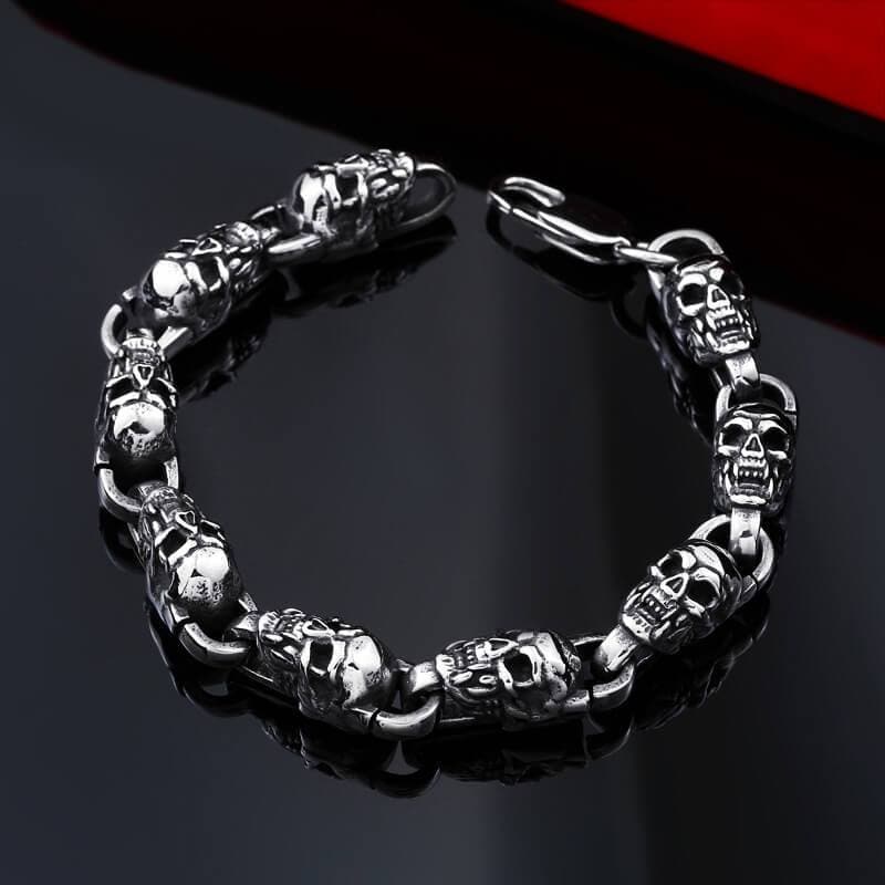 Vampire Skull Bracelet in Stainless Steel