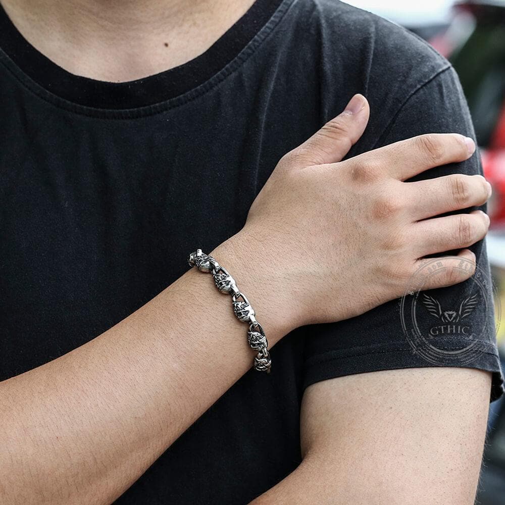 Vampire Skull Bracelet in Stainless Steel