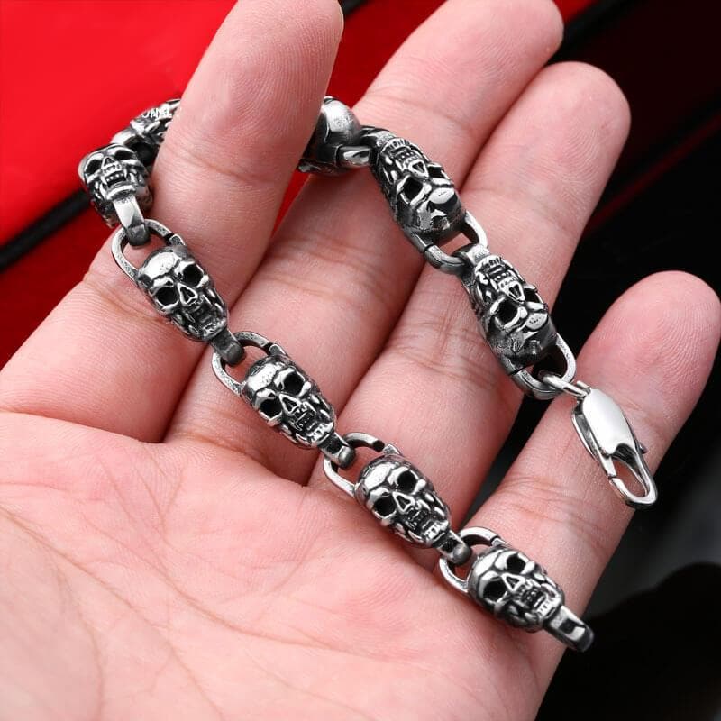 Vampire Skull Bracelet in Stainless Steel
