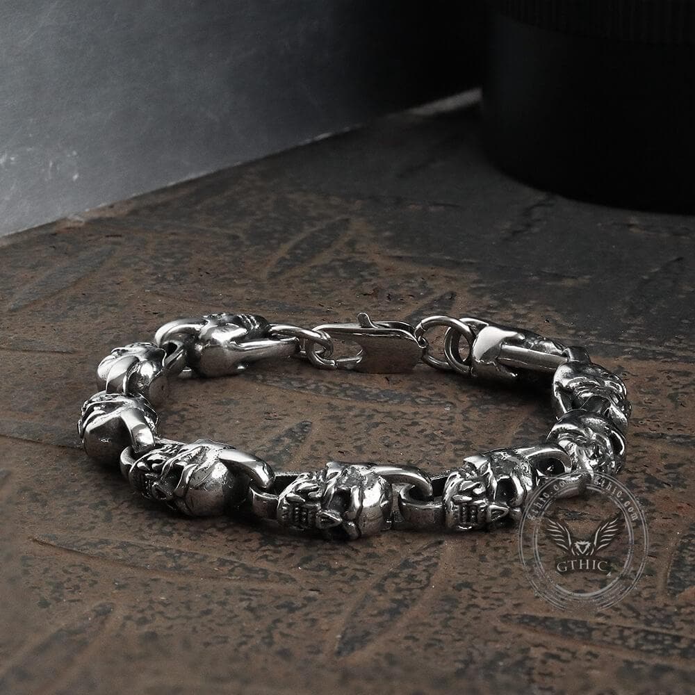 Vampire Skull Bracelet in Stainless Steel