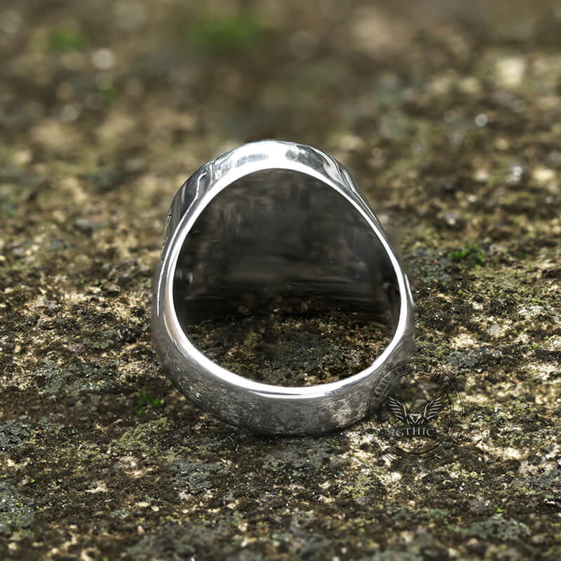 Vegvisir Celtic Knot Ring in Stainless Steel