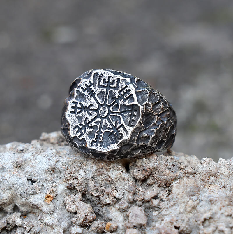 Vegvisir Magic Compass Viking Ring in Stainless Steel