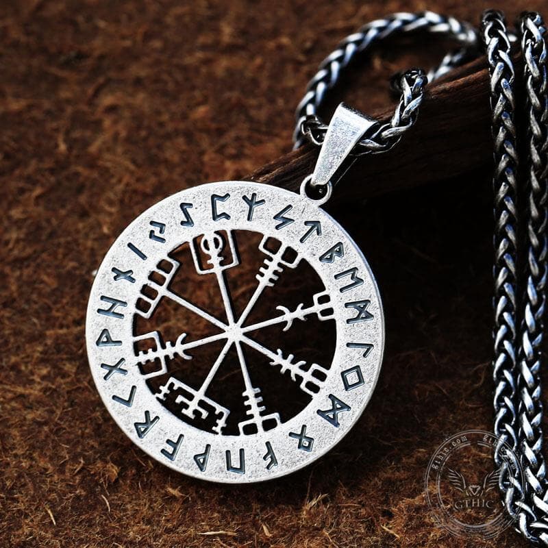 Vegvisir Viking Compass Pendant in Stainless Steel