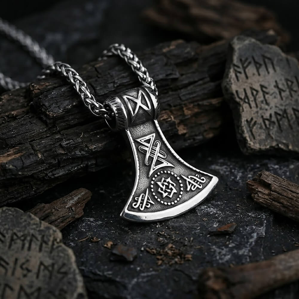 Viking Axe Stainless Steel Nordic Pendant