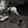Viking Crow Head Bracelet in Stainless Steel