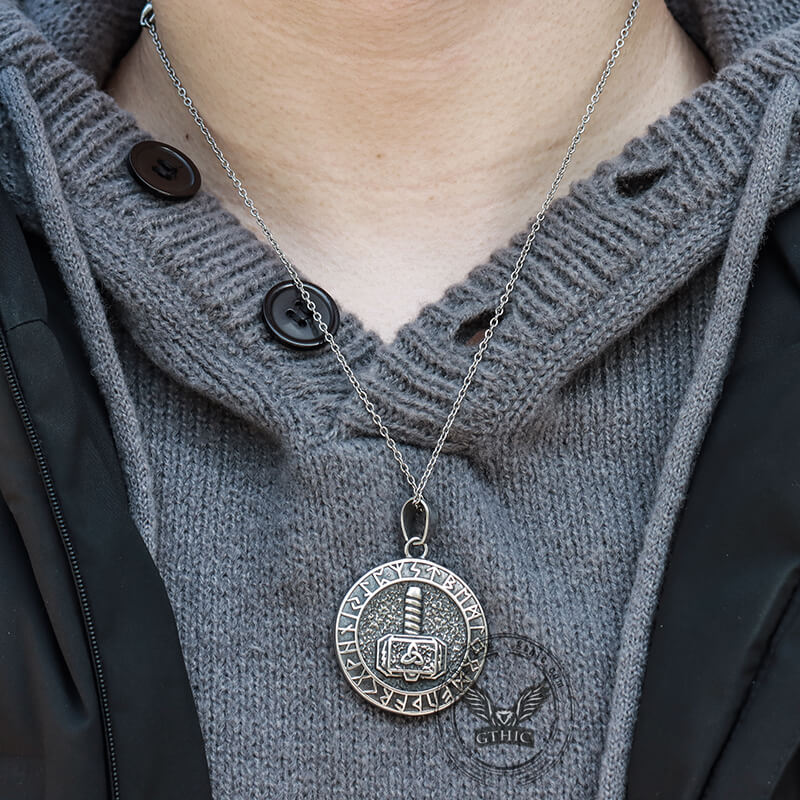 Viking Mjölnir Pendant in Stainless Steel