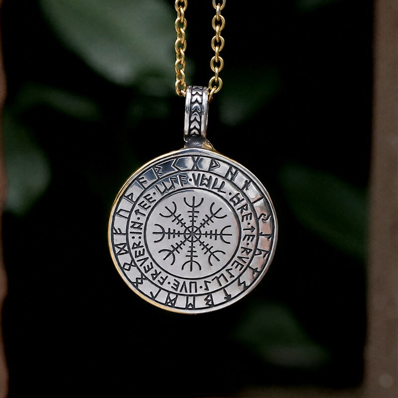Viking Ouroboros Tree Of Life Pendant in Stainless Steel