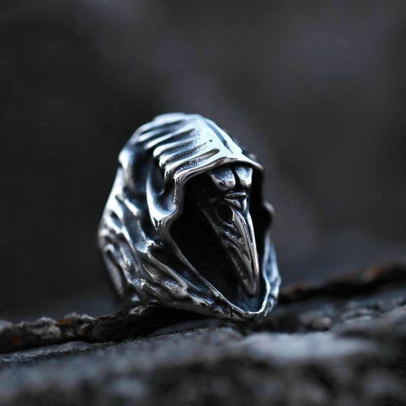 Viking Ravens Hugin Ring in Stainless Steel
