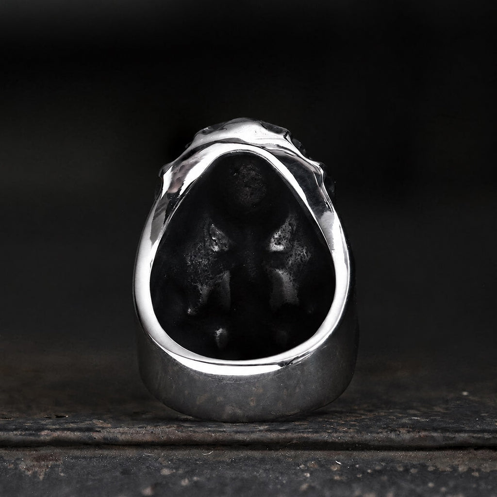 Viking Ravens Hugin Ring in Stainless Steel