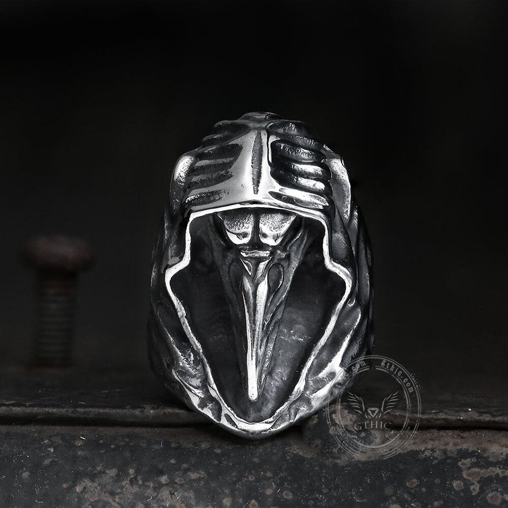 Viking Ravens Hugin Ring in Stainless Steel