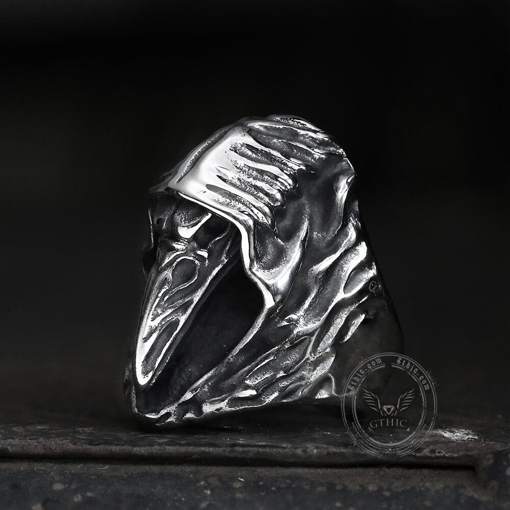 Viking Ravens Hugin Ring in Stainless Steel
