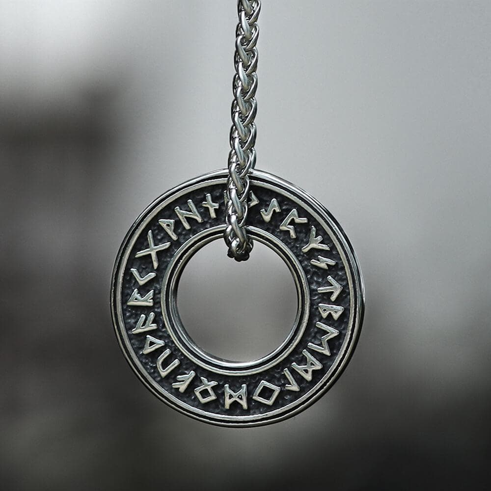 Viking Runes Pendant in Stainless Steel