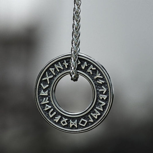 Viking Runes Pendant in Stainless Steel