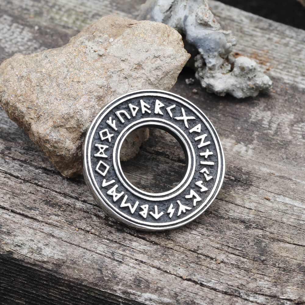 Viking Runes Pendant in Stainless Steel