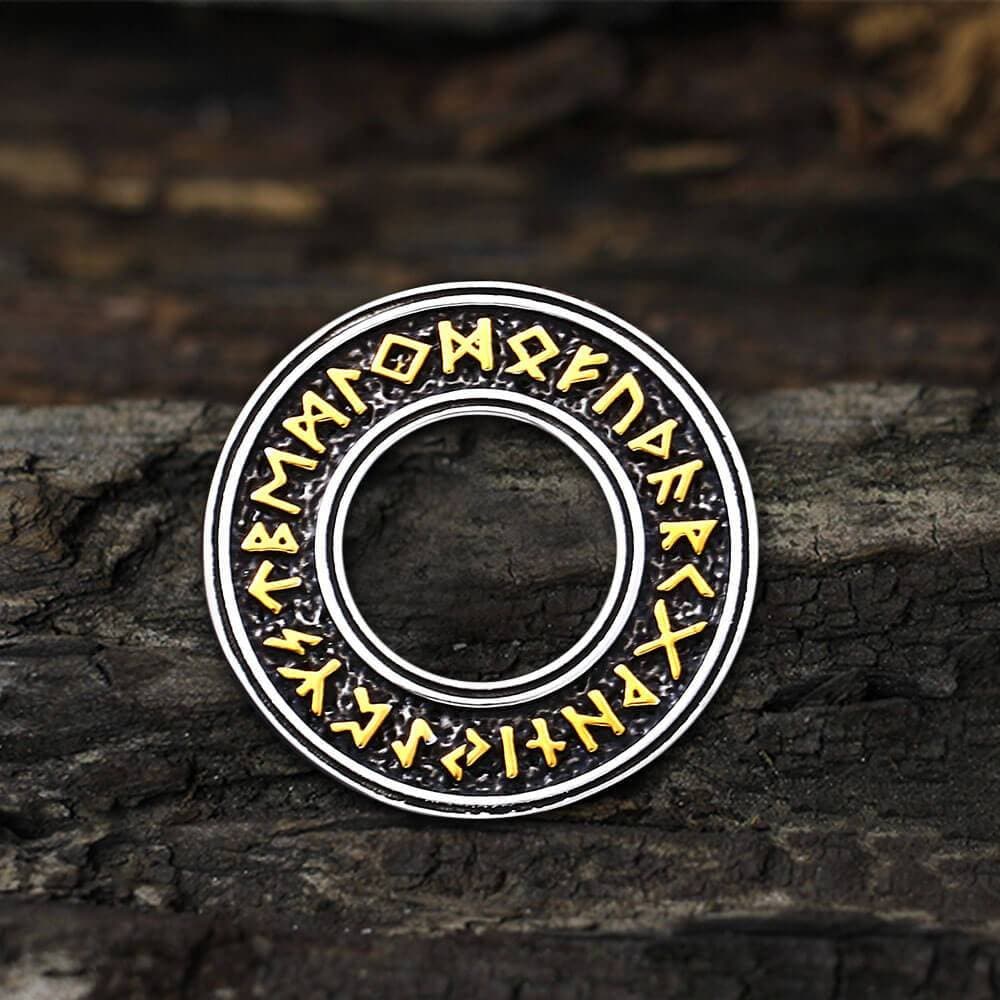 Viking Runes Pendant in Stainless Steel