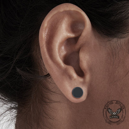 Viking Runes Stud Earrings in Stainless Steel