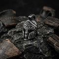 Viking Warrior Helmet Skull Pendant in Stainless Steel