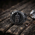Vintage-Style Spartan Helmet Ring in Stainless Steel