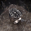 Vintage Cross Pattern Punk Ring in Stainless Steel