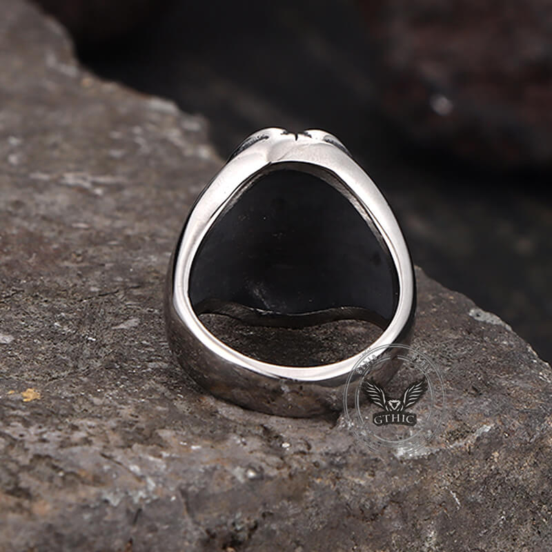 Vintage Cross Pattern Punk Ring in Stainless Steel