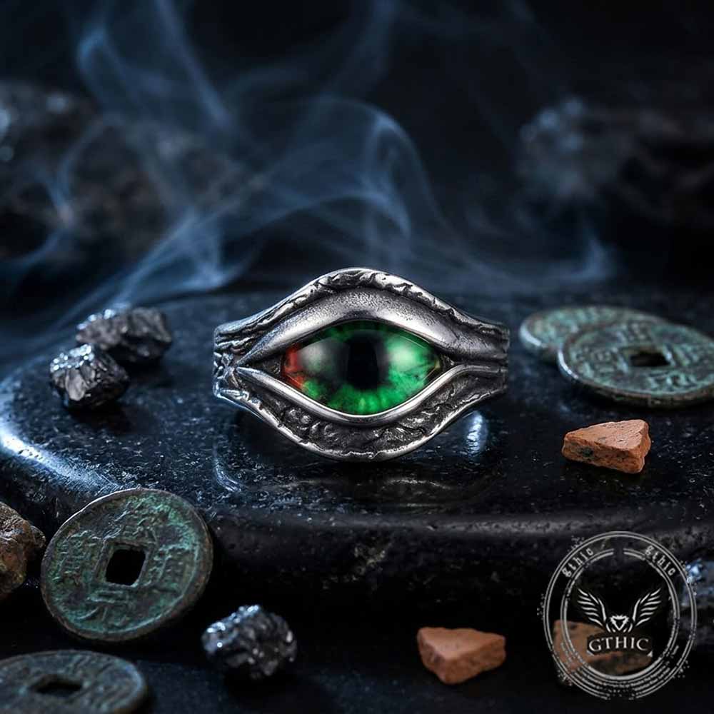 Vintage Devil Eye Ring in Stainless Steel