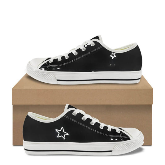 Vintage Five-Pointed Star Print Print Canvas Shoes