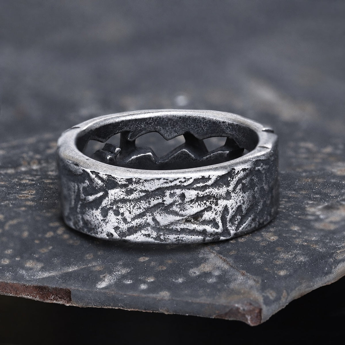 Vintage Frankenstein Flesh Ring in Stainless Steel