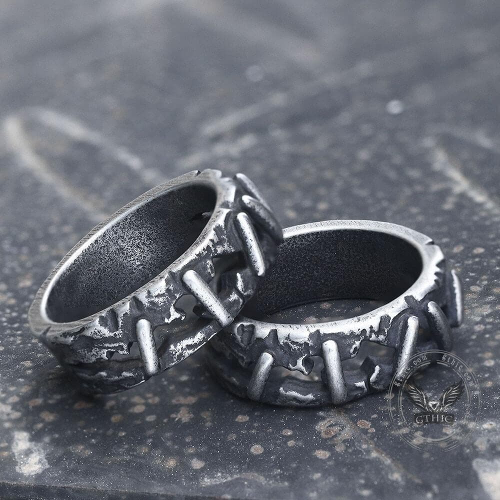 Vintage Frankenstein Flesh Ring in Stainless Steel
