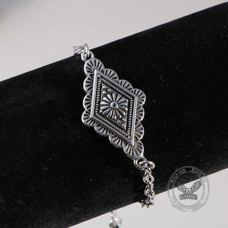 Vintage Geometric Bohemian Pattern Bracelet in Stainless Steel