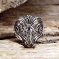Vintage Goat Head Ring in Stainless Steel