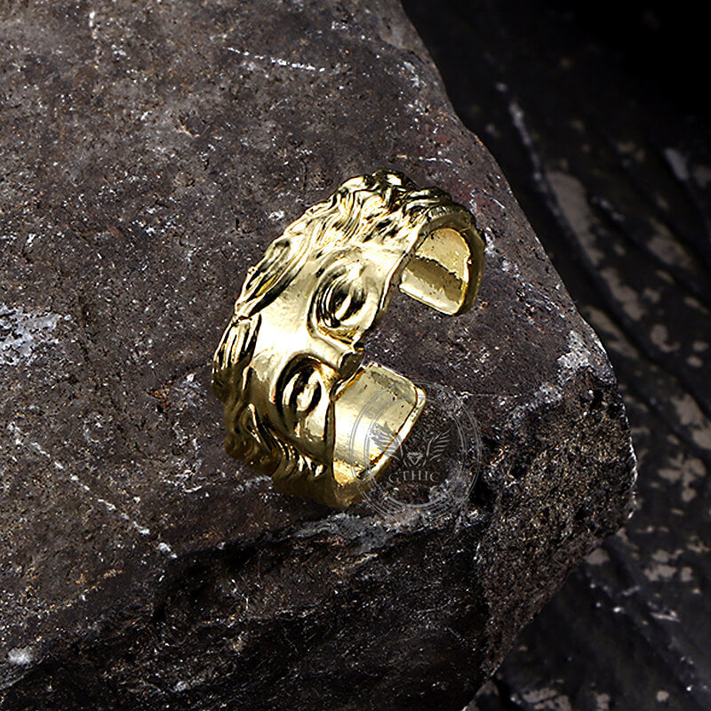 Vintage Half Face Venus Copper Open Ring