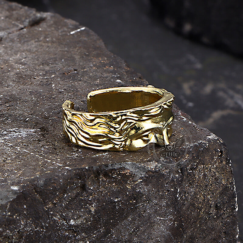 Vintage Half Face Venus Copper Open Ring