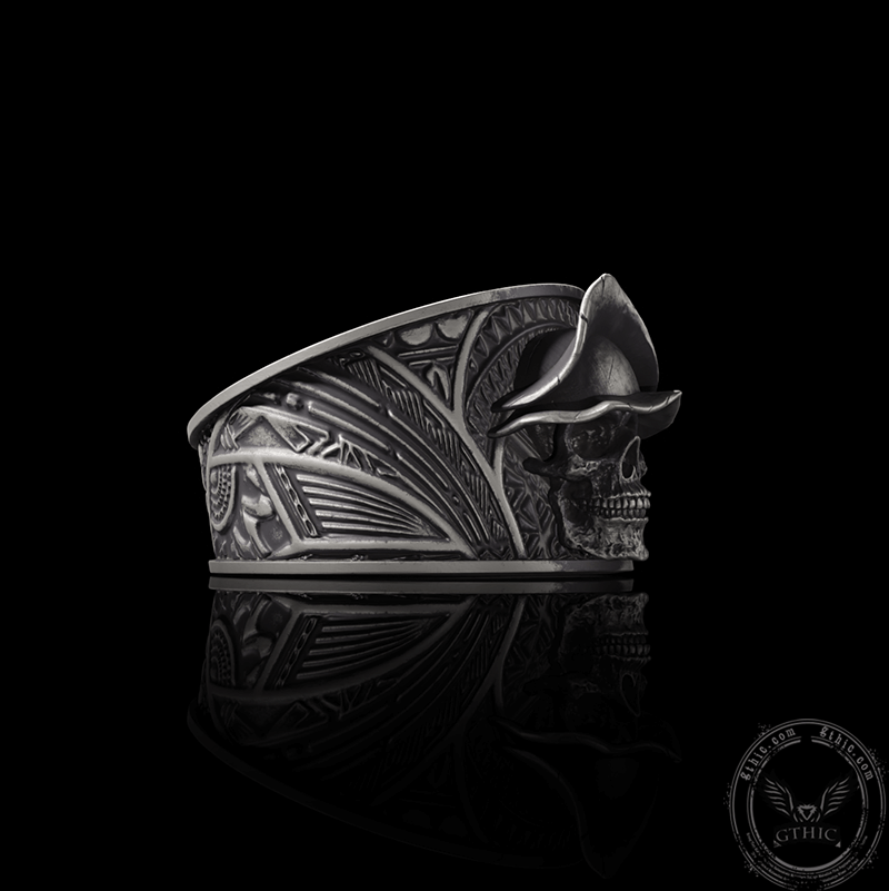 Vintage Hat Skull Sterling Silver Ring