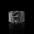 Vintage Hat Skull Sterling Silver Ring